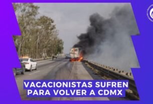 (Video) Caos en la México-Querétaro: Incendio de Tráiler Causa Reducción de Carriles