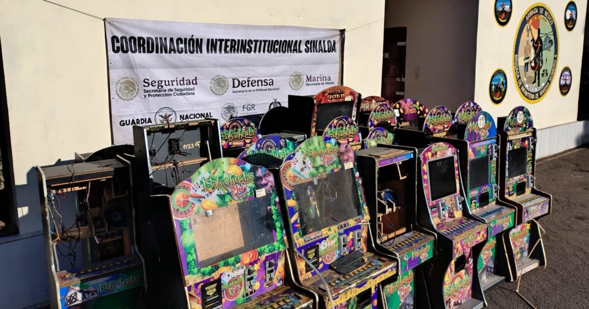 Grupo Interinstitucional Asegura 25 Máquinas Tragamonedas en Mazatlán