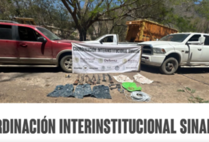 En San Ignacio: Armamento de Aseguran, Municiones, Vehículos y Cartuchos Explosivos
