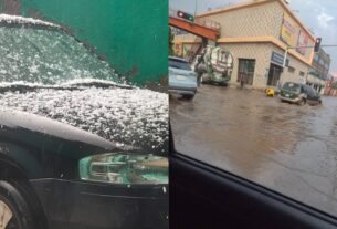 Lluvias Sorprenden Al Edomex; Calles ‘Tapizadas’ de Blanco y Encharcamientos