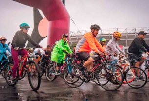 Más de 600 ciclistas Celeban la futura ciclovía gran tenochtitlan en cdmx