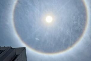 Halo Solar Deslumbra A Miles de Capitalinos