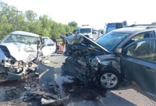 Choque Frontal Deja dos Muertos y Cuatro Heridos en General Bravo, Nuevo León