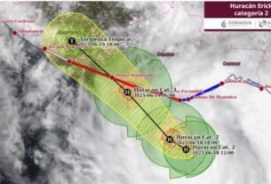 Huracán Erick se intensifica A Categoría 2 Frente A Las Costas de Oaxaca