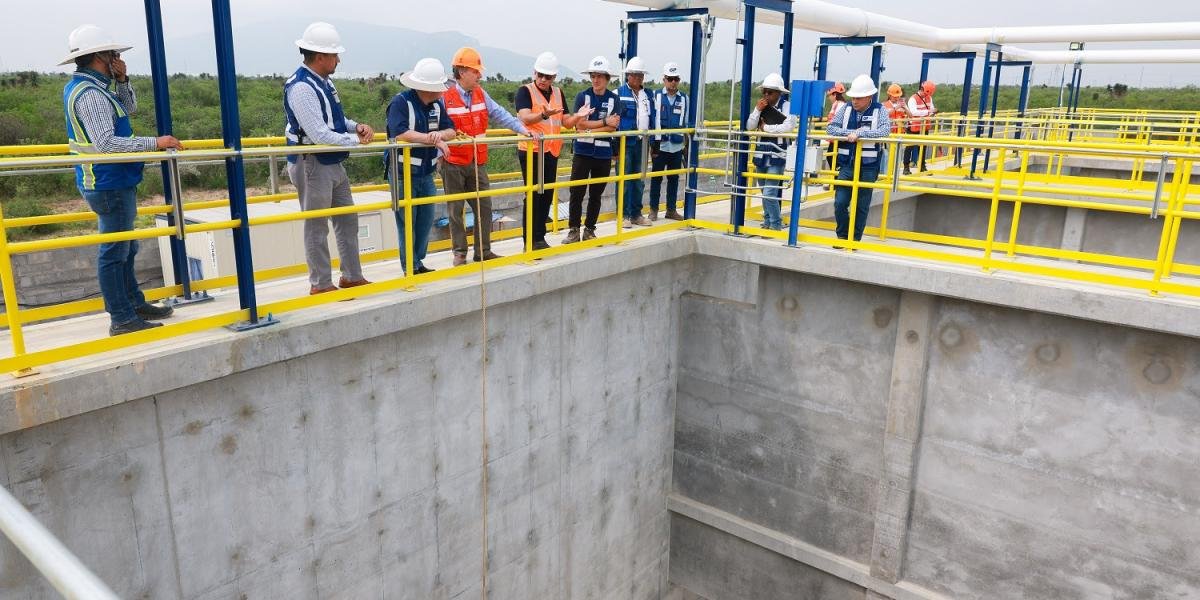 Servicios de Agua y Drenaje de Monterrey Supervisa Obras de Planta Regeneradora de Agua en El Carmen