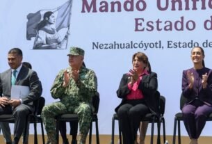 Sheinbaum presenta avances del mando unificado en el oriente del edomex: bajan homicidios 14%
