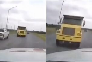 Revelan Video del accidente entre una patrulla y un camión en Nuevo Laredo que dejó dos muertos