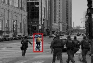 Hombre se Burla de Agentes de la Patulla fronteriza en Chicago y Huye en su bicicleta | Video