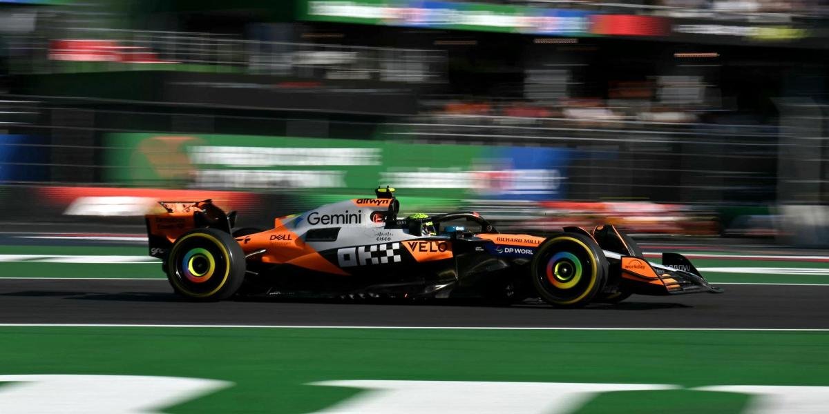 Lando Norris se emplea a fondo y domina la tercera práctica del GP de México