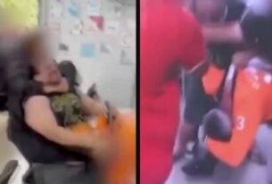 Padre le da una paliza a profesor por pedirle a su hija que guarde el celular, fue arrestado minutos después | VIDEO