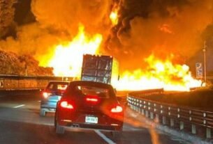 Explota pipa en la Autopista México-Puebla