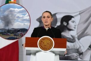 Falla técnica, posible causa de la caída de avióneta en Toluca, dice Sheinbaum