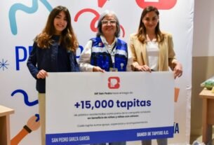 Doña San Pedro 15 mil tapitas para tratamientos oncológicos de niñas y niños