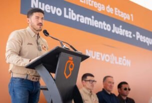 Samuel García potencia zona este de Nuevo León con etapa 01 del libramiento Juárez-Pesquería