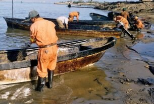 Buque derrama hidrocarburos en Puerto de Veracruz: Marina recolecta 180 kilogramos de contaminante