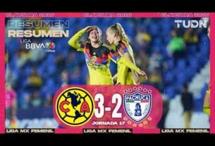 Liga MX Femenil: América vence 3-2 a Pachuca en Ciudad de México y logra racha de 7 victorias consecutivas
