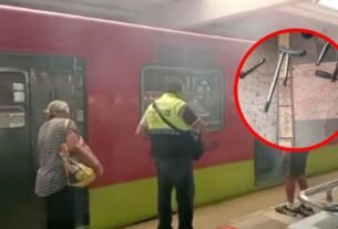 Metro reporta que tiraron muleta a las vías en estación Indios Verdes; provocó un chispazo y salida de humo.