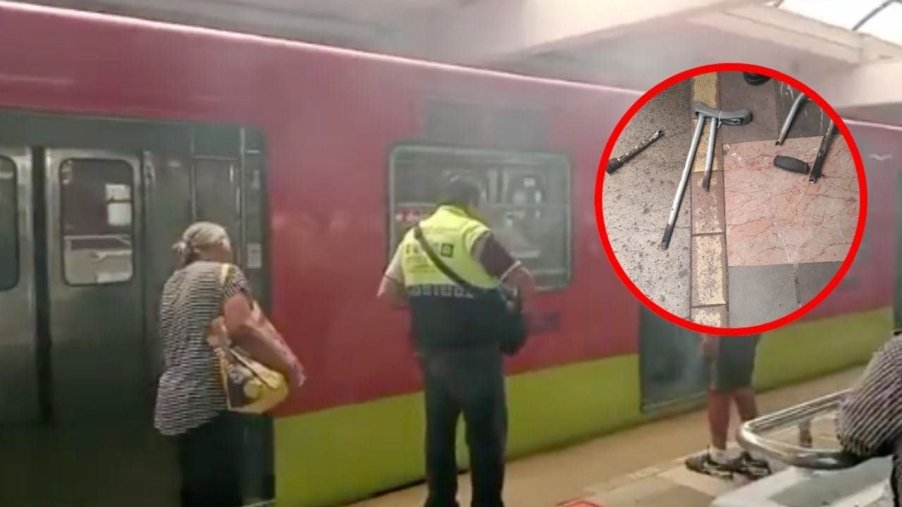 Metro reporta que tiraron muleta a las vías en estación Indios Verdes; provocó un chispazo y salida de humo.