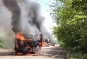 Bloqueos y quema de camiones en Veracruz paralizan la Huasteca; FNLS exige liberación de Higinio Bustos